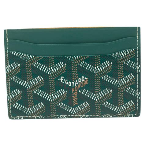 porte carte goyard vert